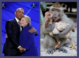 Фотожабы на объятия Обамы и Клинтон взорвали соцсети