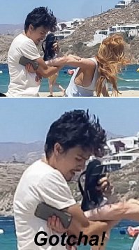 Голливудская актриса и ее русский жених устроили потасовку на пляже