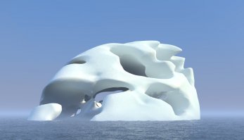 Айсберги бывают разные: прозрачные, в полоску и даже «мраморные»