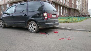 А это вот мой случай... Вышел утром на работу ехать, и вот такая печальная картина....