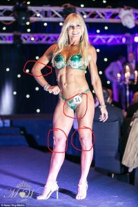 Скажем так, мне не приятно прийти на конкурс бикини и увидеть такое явление. Я согласен следить за своим телом нужно, но не надо выставлять на всеобщее обозрение, с пи@де@жом, что ее даже считают подругой дочери. Бред не находите? Кожа дряблая на сцене это на любителя.