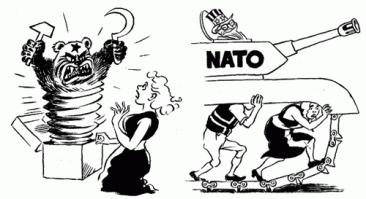 Ну, идея есть но исполнение удручает. 

Вот человек, чьи работы до сих пор имеют место быть. Херлуф Бидструп!
Сходства заметны? А карикатурам уже много лет ;)