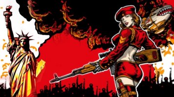 Брутальная тётенька с СВД))