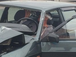 Плохо, что вообще не убрался, а отделался царапинами.... Синее мудло.