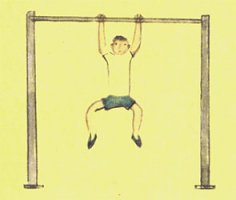 вспомнилось из детства.
.
Букву П в спортивном зале
Перекладиной назвали.
Ну ка, милый, не ленись,
Подойди и подтянись