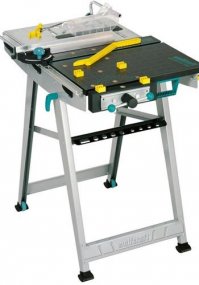 Я себе такой верстачок прикупил под инструмент Фольфкратовский.Вестч!!!Устанавливается всё от пилы  до фрезера.Достало на табуретки иколенке пилить.Разорился и не жилею