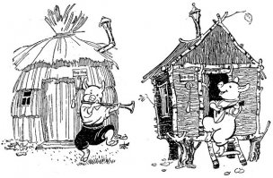 Напоминает детскую сказку "Три поросёнка"  Наф-наф, Ниф-ниф и Нах-нах. Надеюсь выдержит что-нибудь по серьёзней града.