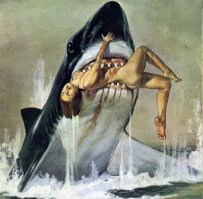 Зачем купальник, если можно прикрыться пойманной рыбкой