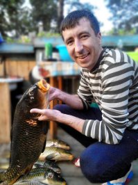 Утка Фишкам понравилась, это не я. На Фишках бывают такие сбои.
А на счёт рыбы, вот. На фото не я, это мой хороший товарищ