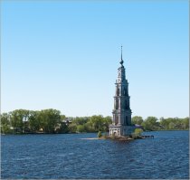 Затопленная колокольня Николаевского собора  на Валааме