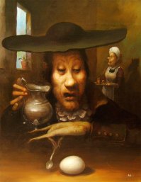 Где-то я подобное уже видел ;) Российский художник Игорь Лазарев.