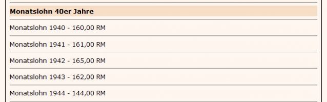 Насчет зарплат в Германии - тоже прилично недоговорено, видимо, специально.
Офицер (=лейтенант) - это представитель привилигерованного класса тогдашней Германии.
А обычные среднемесячные зарплаты немцы 40х годов - вот они, чуть выше 150 рейхсмарок.