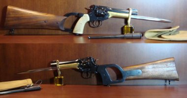 "Веблей" Мк. VI со штыком Притчарда - Гринера. Иногда приклад давали.