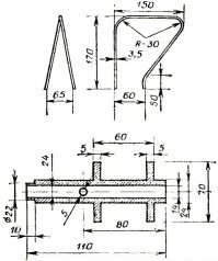 Вот к примеру изготовление этой детали (нижняя втулка), очень сложная деталь. Сделать её без станка и набора резцов невозможно, вытачивание глубоких канавок, сверловка, канавки на конце с радиусом и т.д. 
Плюс ко всему ещё применяется сварка, и отжиг с закалкой при изготовлении колеса и амортизирующих пружин, а это уже производственные мощности надо задействовать.
