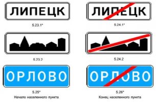 Там где красная полоска по диагонали перечёркивает название или табличку "населённый пункт". Всё достаточно ясно, не знаю почему автор такой слоупок.

Кстати, скачал спидкам в навител и больше не парюсь + антирадар + база стационарных камер по Самаре на москве особенно бесят Автодория. Начинает пищать навитер как превысишь на 15 км, очень удобно.

А ещё любят ставить камеры у нас прям сразу за табличкой конец населённого пункта, отчего многие водилы топят газку и получают штрафик, а потом долго удвивляются.