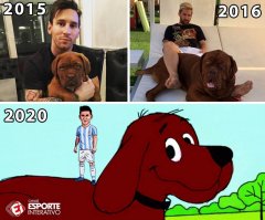 Месси выложил в сеть фото со своим огромным псом