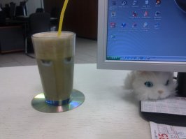 А у меня кофе с глазками получился как-то