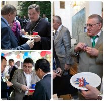 На приёме в посольстве бывает шушера всех мастей, это тусняк у них там такой. Кто с какими целями туда ходит наверно известно только лишь им самим, но нужно быть полным придурком, чтобы вот так в открытую под фотокамеры ходить за инструкциями. Однозначно такие походы не прибавляют доверия никому. Но ещё раз (кто хочет фоток - гуглица легко) - в посольства и на евроассамблеи ездят через одного из федеральных чинуш.