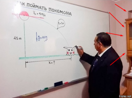 Все оценили преподавателя физики с покемонами, но мало кто заметил, что этот тиран закрыл выход из класса шкафом. 
Звонок для учителя !!!!!