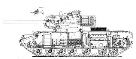 И все? "...12-цилиндровый V-образный 700-сильный"? Хоть-бы из вики текст вставил.

КВ-220 — советский экспериментальный тяжёлый танк. Единственный экземпляр был произведён в 1941 году. Танк также классифицировался как танк прорыва и штурмовой танк. Проходил по документам как Объект 220 и Т-220. Разрабатывался в 1940—1941 годах инженерами СКБ-2 Кировского завода под руководством Ж. Я. Котина, ведущим инженером машины был назначен Л.Е. Сычёв, позже Б.П. Павлов.

История создания.
Летом 1940 года по итогам Зимней войны и сравнительных испытаний было решено закрыть работы по темам тяжёлых танков СМК и Т-100, и сконцентрироваться на развитии и модернизации танка КВ-1, запущенного в серийное производство. 17 июня 1940 года СНК СССР и ЦК ВКП(б) приняли постановление № 1288-495сс, в котором Кировскому заводу указывалось создать на базе танка КВ два танка с бронёй 90-мм (один с 76-мм пушкой Ф-32, другой с 85-мм пушкой), два танка с бронёй 100-мм (один с 76-мм пушкой Ф-32, другой с 85-мм пушкой) и одну самоходную установку с 152-мм пушкой БР-2.

Разрабатываемый танк с броней 100-мм на Кировским заводе обозначался как "Т-220", "КВ-220", или "Объект 220". Ведущим инженером машины был назначен Л.Е. Сычёв, позже Б.П. Павлов. Корпуса предполагалось изготовить на Ижорском заводе, первый планировалось передать на Кировский в конце октября, а второй в ноябре. 5 декабря 1940 года танк был закончен, хотя по плану должен был быть изготовлен к 1 декабря 1940 года.

По сравнению с обычным КВ бронирование данного танка достигало 100-мм. Для Т-220 разработали новую башню, в которой установили 85-мм пушку Ф-30. Данное орудие было специально спроектировано для этого танка в КБ завода № 92 под руководством Грабина и осенью 1940 года успешно прошло испытания в танке Т-28. Это увеличило массу танка, что привело к удлинению шасси (7 опорных катков и 4 ролика на один борт). В качестве силовой установки вместо 500-сильного В-2К использовался опытный четырёхтактный 12-цилиндровый V-образный 700-сильный (515 кВт) В-5, или по другим данным В-2Ф (В-10) мощностью 850 л.с. Экипаж танка и приборное оборудование не изменились. 30 января 1941 года опытный образец КВ-220 поступил на испытания, но на следующий день испытания были прекращены, из-за выхода из строя двигателя.

В марте 1941 года руководство Красной Армии получило от разведки информацию о том, что в Германии разработаны танки с мощным бронированием, уже поступающие на вооружение Вермахта. Было решено принять ответные меры. 7 апреля 1941 года СНК СССР и ЦК ВКП(б) приняло постановление №827-345сс. В нём определялись новые параметры для танка КВ-3. Так, танк должен был иметь броню 115-120-мм, новую башню с вооружением 107-мм пушкой ЗИС-6. Новый танк получил заводское обозначение объект 223 и разрабатывался на базе Т-220. Ранее название КВ-3 планировалось дать танку Т-150, с бронёй 90-мм и 76-мм пушкой Ф-34.

Для ускорения работ по испытанию новых узлов и агрегатов нового танка КВ-3 решено было использовать КВ-220. 20 апреля 1941 года КВ-220 догруженный до 70 тонн (расчетной массы КВ-3) и новым двигателем, вышел на испытания. 20 мая танк был отправлен на капитальный ремонт. Помимо текущих доработок на него установили форсированный двигатель В-2СН, который мог развивать максимальную мощность до 850 л.с. Последний этап испытаний проходил с 30 мая по 22 июня и был прерван в связи с начавшейся войной. К этому времени танк прошёл 1985 км.

После нападения Германии на Советский Союз танкостроительные программы были серьёзно пересмотрены. Так 26 июня 1941 года вышел приказ №253сс Наркомата Тяжёлого Машиностроения, согласно которому, подготовка производства КВ-3 с Кировского завода снималась и переносилась на Челябинский тракторный завод. Однако Т-220 не был эвакуирован в Челябинск, а находился на Кировском заводе. И только в начале октября 1941 года было принято решение передать опытные танки в войска. Танк прошёл необходимый ремонт, на нём была уставлена башня от серийного КВ с 76,2-мм пушкой ЗИС-5 (по другим данным - 76,2-мм пушка Ф-32) и отправили на фронт.

Боевое применение:
16 октября 1941 года танк отправился в распоряжение 124-й танковой бригады. Командир бригады Д. И. Осадчий в своих воспоминаниях пишет:

Осенью 1941 года наша бригада получила на пополнение несколько танков КВ, один из которых назывался «За Родину». Он был изготовлен в единственном экземпляре на Кировском заводе. Он обладал теми же возможностями, что и танк КВ, но имел усиленную броневую защиту, вес более 100 тонн и более мощный двигатель с турбиной. При движении на высших передачах двигатель свистел и этот свист был очень похож на свист пикирующих «юнкерсов». Первое время после получения танка при его движении в бригаде даже подавали сигнал «Воздух!» Танк поступил в мою роту и сначала хотели назначить его командиром меня, но потом его командиром стал мой заместитель, опытный танкист лейтенант Яхонин. Танк считался практически неуязвимым для артиллерии противника и предназначался для штурма укрепленных позиций.

В декабре 1941 года (точной даты я не помню) наша бригада получила задачу прорвать оборону немцев на участке Усть-Тосно — железнодорожный мост, форсировать р. Тосна и во взаимодействии с частями 43-й стрелковой дивизией развить наступление на Мгу. В первом эшелоне атаковал 2-й танковый батальон под командованием майора Панкина, танковый взвод 1-го батальона и танк «За Родину» моей роты. В данном бою танк получил задачу захватить железнодорожный мост через р. Тосна и удержать плацдарм до подхода основных сил. Бой развернулся на открытой местности. Промерзший верхний слой торфяника с трудом выдерживал танк. Когда он подошел вплотную к мосту, то был встречен огнём немецких тяжелых орудий и с ним пропала радиосвязь. Я находился в это время на КП батальона. Когда с танком «За Родину» прервалась связь, я попытался пробраться к месту боя вдоль железнодорожной насыпи. Когда мне удалось подползти к танку, я увидел, что с него сбита башня, а весь экипаж погиб.

Согласно архивным данным ЦАМО РФ танк «За Родину» изготовленный в единственном экземпляре это именно КВ-220. Определяя массу танка, Осадчий немного ошибся, так как масса КВ никогда не превышала 100 тонн. По всей видимости, танк был поражен снарядом 150-мм немецкой пушки sFH18, в результате чего на нём сдетонировал боекомплект.

На базе Т-220 проектировалась и создавалась опытная САУ «212», однако уже в мае 1941 года в качестве базы, вместо КВ-220, уже упоминается КВ-3.

Шасси САУ «212», планировалось использовать для создания 107-мм и 130-мм самоходных установок тяжелых артиллерийских систем. Разрабатываемая 130-мм самоходная установка обозначалась как СУ-Б-13, и должна была быть вооружена 130-мм морской пушкой Б-13, ранее с таким вооружением, на базе танка Т-100, была создана тяжёлая самоходная артиллерийская установка СУ-100-Y. Проекта же, создания самоходной установки вооружённой новой разрабатываемой 107-мм пушки М-75 так и не последовало.