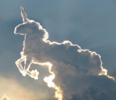 Мифический единорог ! Обнаружен на небе .