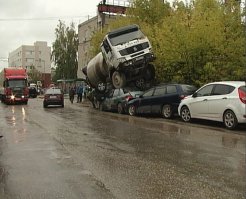 Пьяная бетономешалка во Владимире