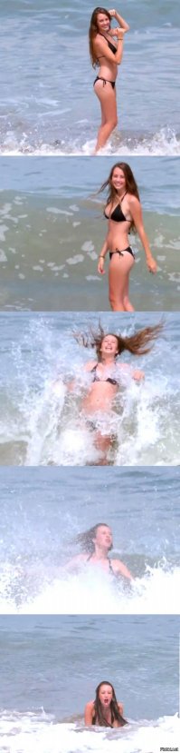 Волна испортила фотосессию