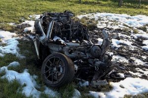 Да, именно на такое способен огонь.  Вот например, сгоревшие Феррари. И Ламбо, после ДТП, похожего на аварию с Уокером.