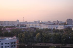 Бывал в Омске в командировке, жил в гостинице Турист, вид конечно потрясающий