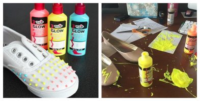 Ну и где здесь катастрофа? Наделай таких же зигзагов другими красками, и будут не менее стильные тухли.