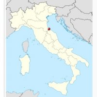 Римини на карте Италии. Иллюстрация из Вики.