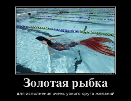 Анекдот:
Мужик поймал русалку
Русалка:
"Отпусти меня, я выполню для тебя 3 желания"
Мужик:
"Желание у меня одно, но выполнишь его 3 раза"