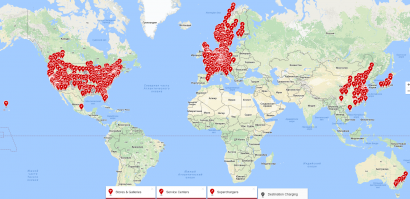 Показательная карта разделения мира на места обитания доверчивых простачков покупателей поделок Маска с "китайским Panasonic" внутри и остального мудрого мира, уверенного, что города без вони от ДВС - это блажь и мошенничество.