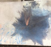 след от суриковой "бомбочки"