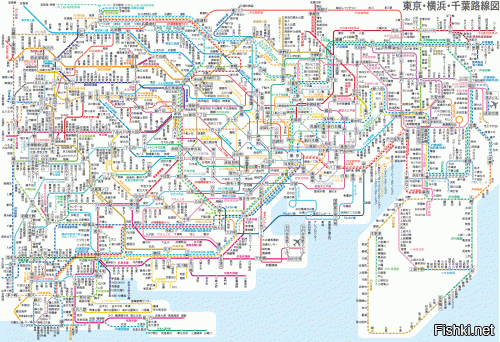 Вот, для наглядности, токийское метро