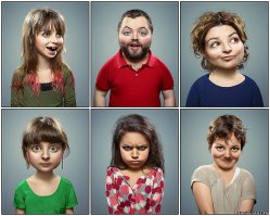 Фотограф-приколист, он ещё фотографии взрослых в фоторедакторе превращает в детей, там большая серия, называется «Ребёнок внутри».
А вот с животными как раз не видел.