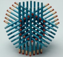 Впечатляющие скульптуры из карандашей