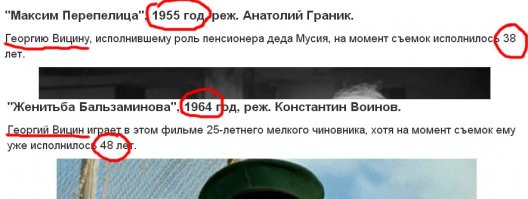 Георгий Михайлович Вицин родился в апреле 1917-го. В 1964-м ему было 47, а не 48. Хотя, какая разница - Бальзаминова он сыграл гениально!