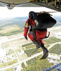 По туалету,что не так? Дверцы в обе стороны открываются
Парашютист в ластах.Ракурс съёмки такой,под ним вода.Наши тоже так прыгали,когда спасение с воды отрабатывали.