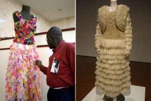 Художница создает платья из воздушных шариков и показывает, как они выглядят спустя месяц