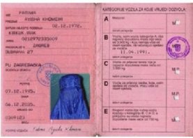 Вот реальное водительское удостоверение, выданное в Хорватии.