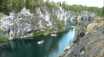 Мраморный карьер, Рускеала, Карелия.
Лето-зима