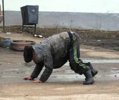 <<< женщина прислала в полицию снимок, на котором странное существо пробирается по заднему двору её домa >>>
 Да у нас такие странные существа каждый день куда-то пробираются