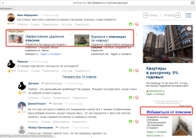 Разводилово -  теперь реклама с плесенью везде!!!!