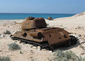 Т-34 в Йемене (о.Сокотра)