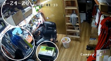 На зеленой коробке изображен роутер. А на коробке лежит стекло на какую-то модель телефона. Судя по характерному бардаку на столе, упаковок с чехлами или корпусами а так же коробок с телефонами (корпусами) перед нами какой-то типа "сервис" или подсобка магазина, а парень что-то рассеяно колупал в телефоне.