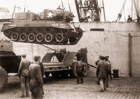 Разгрузка в Антверпене (январь 1945)