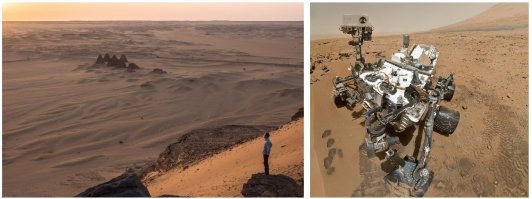 Походу Curiosity сфоткал пирамиды и какого-то мужика на Марсе