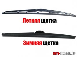 Основное отличие в том, что у зимних дворников вся механика прикрыта кожухом, поэтому ничего не обледеневает.
