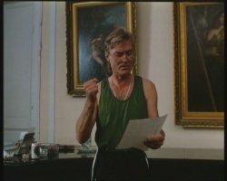 Был такой перестроечный фильм - Барханов и его телохранитель. Там Щербаков весьма забавно воплотил в жизнь нетипичную для него роль графоманствующего бандита средней руки.